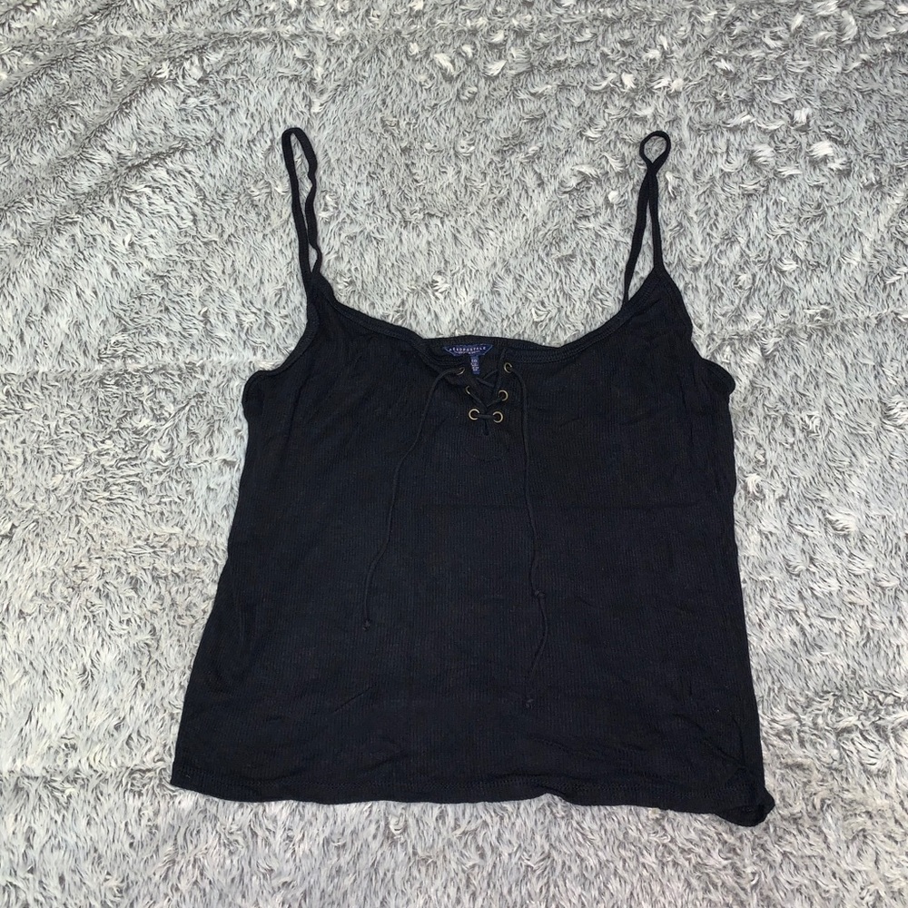 ✨3 for 20✨AERO Black Cami Front Tie Detail